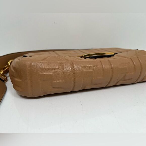 Fendi Baguette Zucca Shoulder Bag Medium brown Leather - Picture 5 of 14